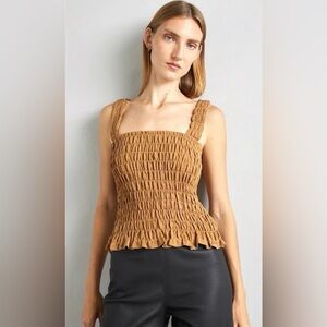 BY MALENE BIRGER
Elnaz Shirred Stretch-jersey Tank In Camel